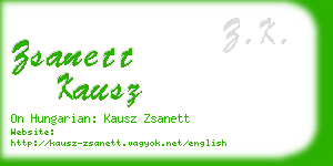 zsanett kausz business card